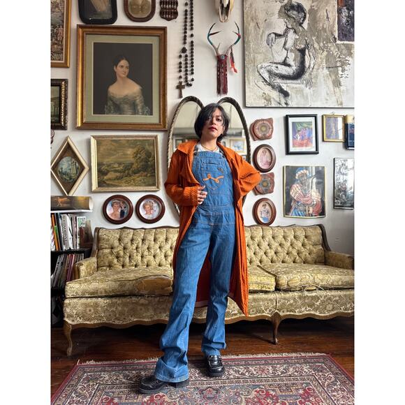 Pumpkin Polka Dot Autumn Duster Size Small by LEITH - Picture 7 of 12